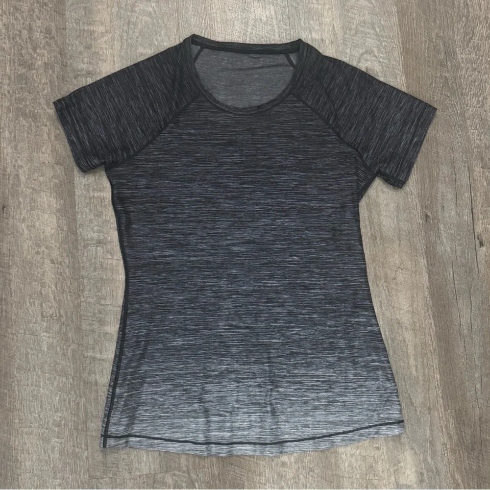 Ombre Space Dye Short Sleeve Running Fitness Top Size XS